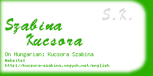 szabina kucsora business card
